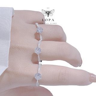 Nhẫn SK25 bạc nữ Bạc LoPa, nhẫn dáng cầu hôn nhẹ nhàng thanh lịch, Bạc LoPa