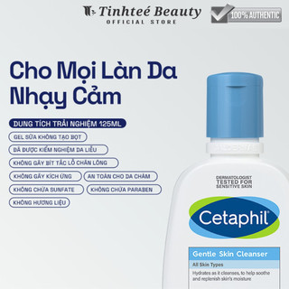 [VÕ HÀ LINH & TINH TẾ BEAUTY] Sữa rửa mặt dịu lành cho da nhạy cảm CETAPHIL GENTLE SKIN CLEANSER 125ML