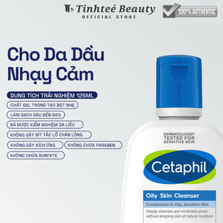 [VÕ HÀ LINH - TINH TẾ BEAUTY] Sữa rửa mặt dịu lành cho da dầu nhạy cảm CETAPHIL OILY SKIN CLEANSER 118ML