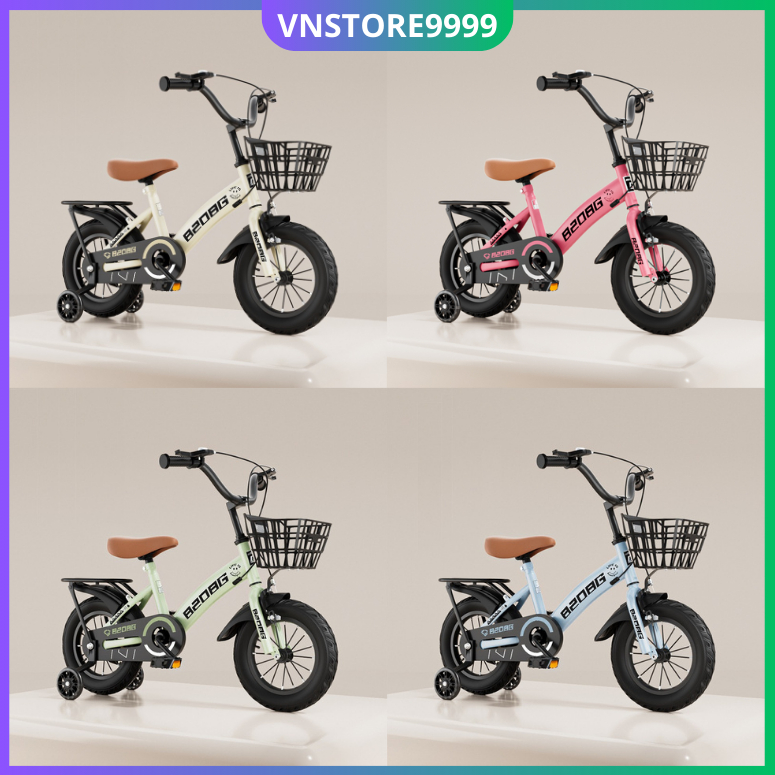 Xe đạp trẻ em 12 inch - 20 inch full 50 mẫu phù hợp bé gái bé trai từ 2-12 tuổi bảo hành 2 năm phong cách Vn6