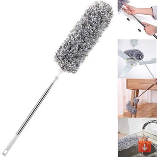 Combo 2 chổi quét trần nhà đầu uốn cong - cán kéo dài 2.8m, lau bụi trần tiện lợi sạch sâu