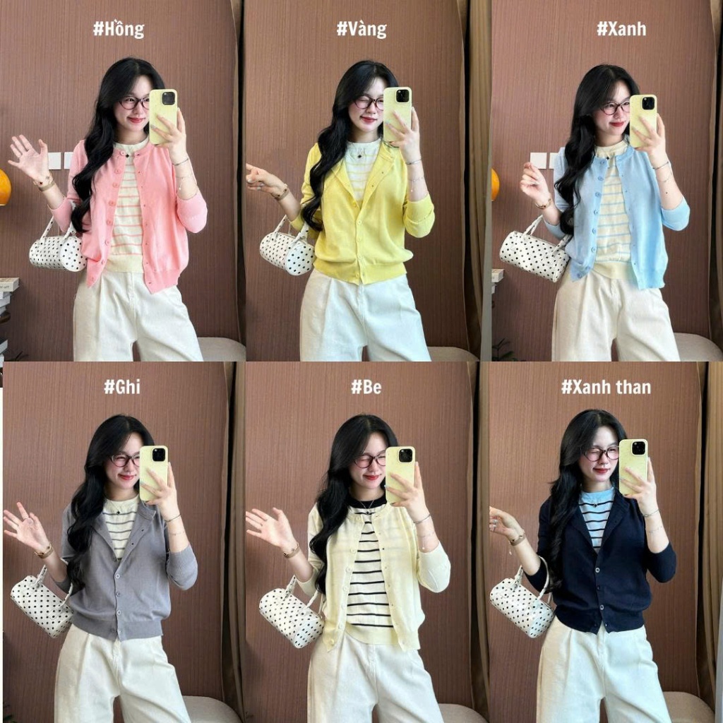 Set Áo Cardigan Nữ Tank Top Khoác Len Form Rộng Phong Cách Hàn Quốc, Mặc Đi Chơi, Dạo Phố Joolate 2205 P2