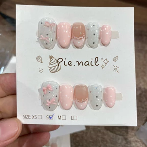 422. nailbox hồng pastel, thạch gạo mix sao