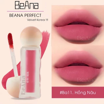 Son hồng nâu, son BeAna hồng nude son hồng đất, son siêu lì không chì chính hãng