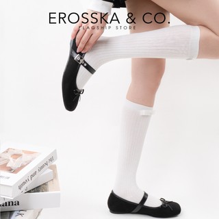 Erosska - Giày búp bê nữ retro quai ngang kiểu dáng ballet core - EL075