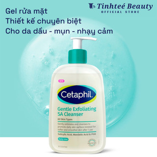 [MỚI] Gel rửa mặt làm sạch dầu nhờn, ngăn mụn cho da dầu nhạy cảm CETAPHIL GENTLE EXFOLIATING SA CLEANSER 473ml