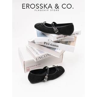 Erosska - Giày búp bê nữ retro quai ngang kiểu dáng ballet core - EL075