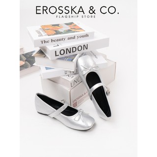 Erosska - Giày búp bê nữ retro quai ngang kiểu dáng ballet core - EL075