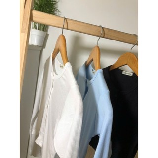 Áo crtoptop thun nữ dài tay cài nút thật - LYLYNA A036
