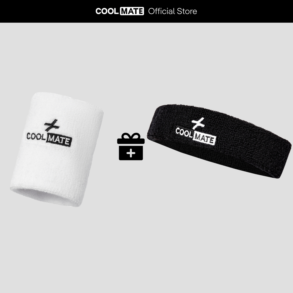 Set quà tặng Băng tay Wirstband + headband thể thao mềm mại, thấm hút - Coolmate
