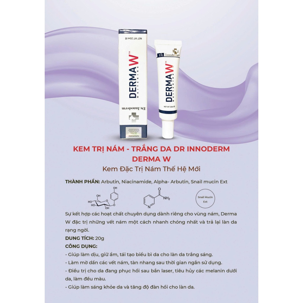 [Dr.Innoderm]_Kem Làm Trắng Sáng Da_Derma W Dr.Innoderm_Sản phẩm chính hãng_Xuất VAT 100%