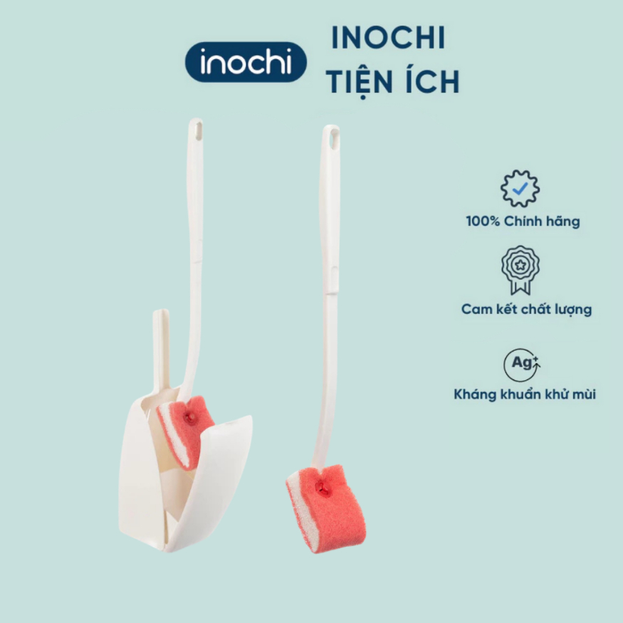 Chổi cọ toilet đầu mút mềm Kirei loại có hộp - CHÍNH HÃNG INOCHI