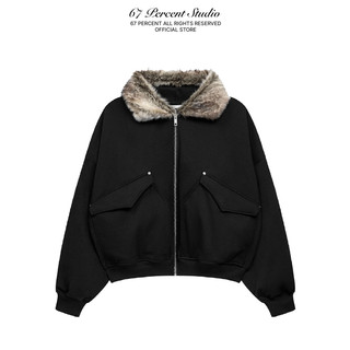Áo Khoác Hoodie Cotton Phối Cổ Lông 67PERCENT / 67% - FUR TRIMMED HOODIE