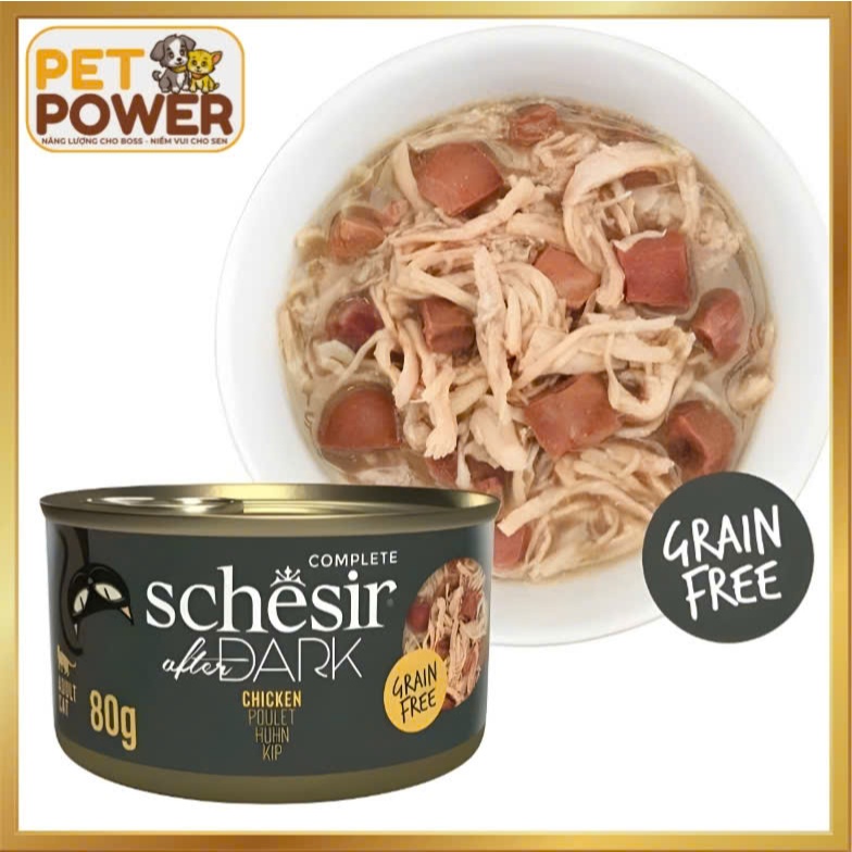 Pate Mèo Schesir Top Đầu Mỹ Hộp 12 Lon Mix 4 Vị Cao Cấp