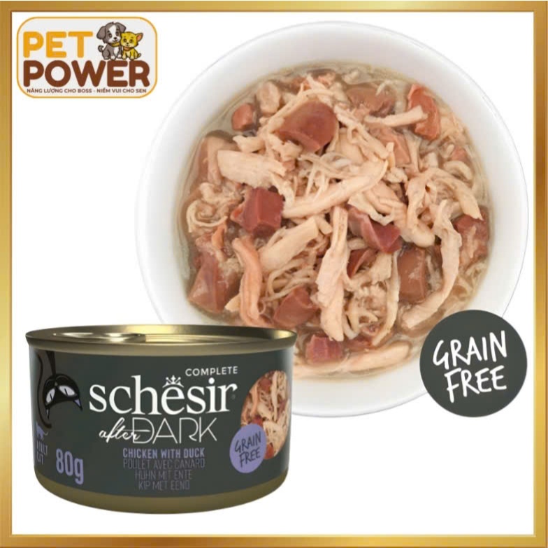 Pate Mèo Schesir Top Đầu Mỹ Hộp 12 Lon Mix 4 Vị Cao Cấp