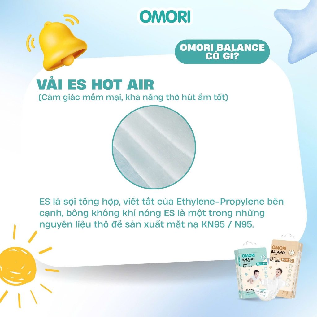 Tã/ Bỉm Quần OMORI BALANCE Mỏng Nhẹ, Thấm Hút M50/L46/XL42/XXL40/XXXL38 Cho Bé Từ 6 - 20kg