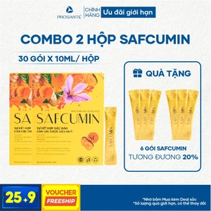 Combo 2 Hộp Nghệ Nano Curcumin Safcumin tặng 6 gói lẻ - Bảo vệ dạ dày, tá tràng, giảm đau bụng, ợ hơi, ợ chua