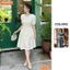 Đầm thiết kế BEMINE cổ sen viền ren họa tiết chấm bi dáng chữ A phù hợp đi làm-MT11097