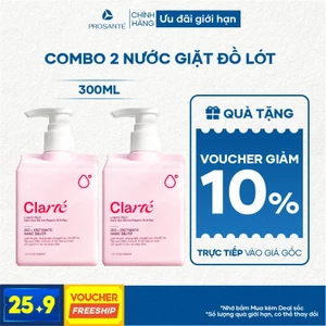 Combo 2 Nước Giặt Đồ Lót Clarté Lingerie Wash 300ml Kháng Khuẩn, Khử mùi, An Toàn Cho Da Nhạy Cảm