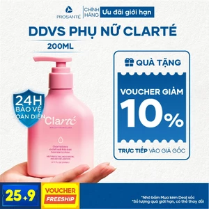 Dung Dịch Vệ Sinh Clarté Organic - Có Postbiotic và Thảo Dược Thiên Nhiên Dưỡng Ẩm_Cân Bằng pH 200ml