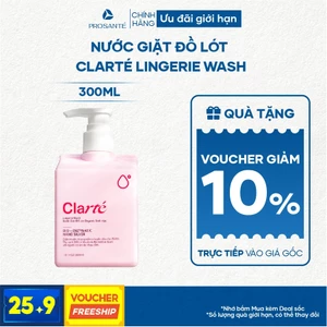 Nước Giặt Đồ Lót Clarté Lingerie Wash 300ml Giúp Khử Mùi, Kháng Khuẩn, An Toàn Cho Da Nhạy Cảm