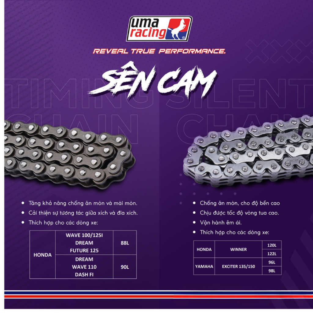 Sên Cam UMA Racing Wave Dream Future Exciter Winner – 88L 90L 96L 98L 120L 122L