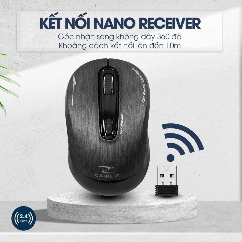[SIÊU DEAL] Chuột Không Dây ZADEZ M-325B Cảm Biến PixArt, Độ Phân Giải 1.600 DPI