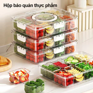 Hộp Bảo Quản Thực Phẩm Cao Cấp - Nhựa An Toàn, Giữ Tươi Rau Củ & Đồ Ăn Thừa