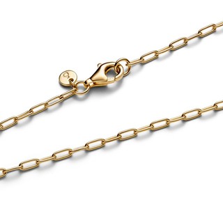 Dây Chuyền Pandora Mạ Vàng 14K Mắt Xích Dài Chữ Nhật