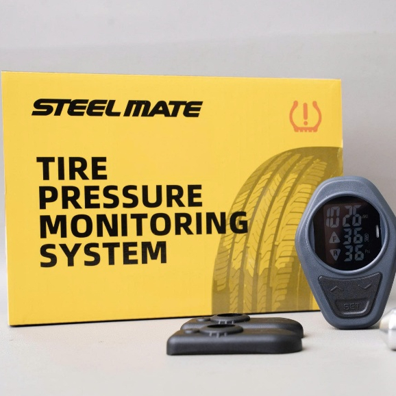 Cảm Biến Áp Suất Lốp STEELMATE TP-95I Xe Máy Và Mô Tô - Van Trong, Màn Hình Hiện Thị, Bảo Hành 2 Năm