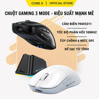 Chuột không dây - Chuột Bluetooth Leaven X3 Chip PRO-Chuột Bluetooth Có Dock Sạc- LED Rgb-1600 DPI Siêu nhẹ-BH12T