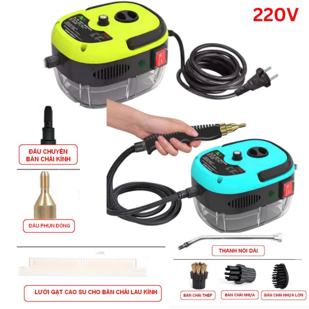 Máy Làm Sạch Hơi Nước Nóng 2500W Vệ Sinh Làm Sạch Diệt Khuẩn 99.9% Đa Năng Dùng Vệ Sinh Nhà Cửa Hoặc Chăm Sóc Xe - XNSL