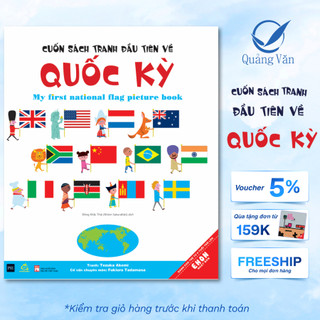 Cuốn sách tranh đầu tiên về quốc kỳ - Khám phá quốc kỳ , thủ đô, ngôn ngữ , đơn vị tiền tệ các quốc gia trên thế giới