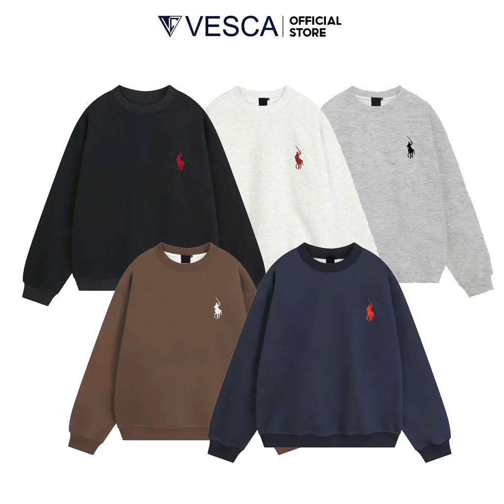 Áo Sweater Nam Nỉ 2 Da Form Rộng Dày Dặn Ấm Áp Thời Trang Thu Đông Vesca M36