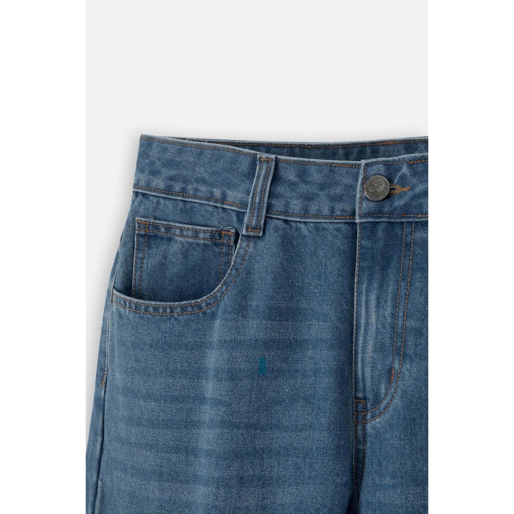 Quần Jeans Nam BOO Dáng Straight Thêu Logo Dễ Phối Đồ, Chất Liệu Cao Cấp