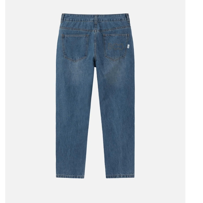 Quần Jeans Nam BOO Dáng Straight Thêu Logo Dễ Phối Đồ, Chất Liệu Cao Cấp