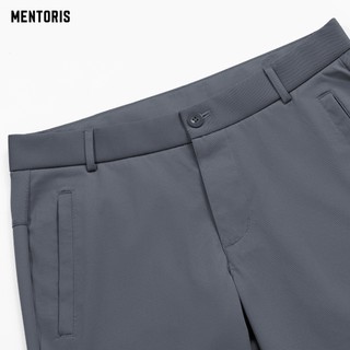 Quần Short Nam Cạp Cúc MENTORIS, Chất vải âu PolyFlex Cao Cấp mềm mại, co giãn, thoải mái MSR2518