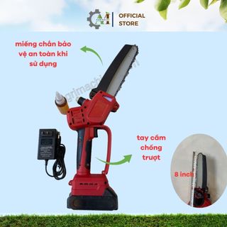 Máy cưa cầm tay dùng pin SC5802 – Pin 21V, lam 8 inch, công suất 400W, cắt gỗ & cành cây_ Agrimachi