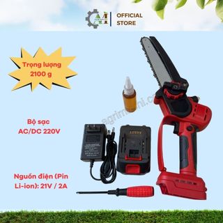 Máy cưa cầm tay dùng pin SC5802 – Pin 21V, lam 8 inch, công suất 400W, cắt gỗ & cành cây_ Agrimachi