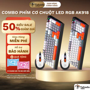 Combo Phím Chuột Gaming Chính Hãng Deiog AK918 – 98 Phím, LED RGB, Trục Tím Linear Switch New 2025