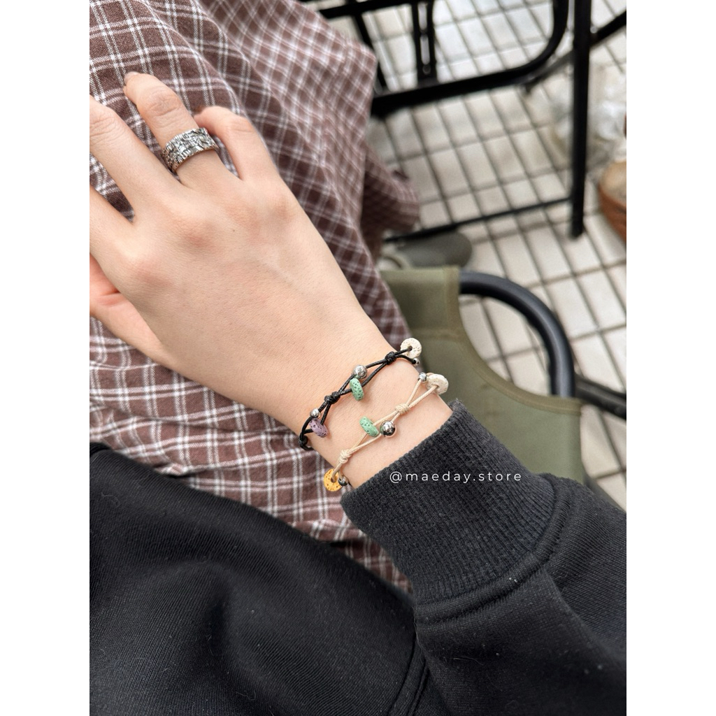 Vòng tay Zoro - vòng tay đá mặt trăng nhiều màu mix charm freesize tuỳ chỉnh kích thước