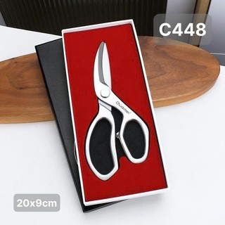 Kéo cán cong Chockmen [448] kéo cắt gà chắc khoẻ, sắc bén với thép không gỉ cr7