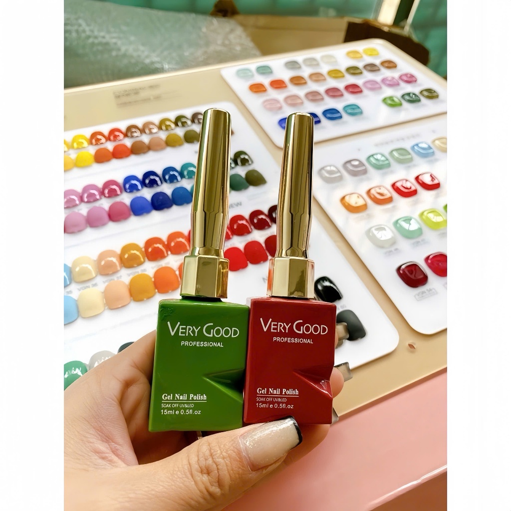 [Ưu Đãi Sản Phẩm Mới] Combo 5 chai màu ngẩu nhiên không trùng màu set 60 màu sơn gel Very Good Nail nắp dài