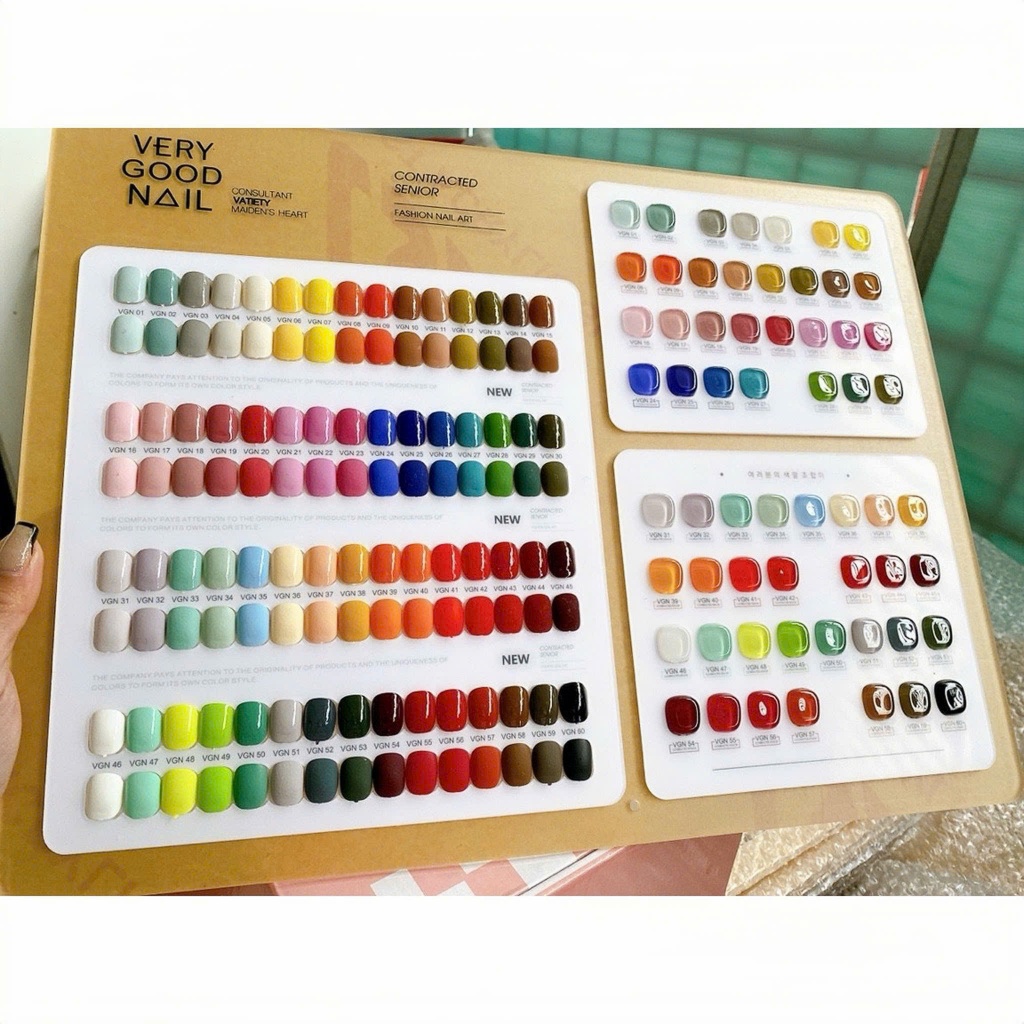 [Ưu Đãi Sản Phẩm Mới] Combo 5 chai màu ngẩu nhiên không trùng màu set 60 màu sơn gel Very Good Nail nắp dài