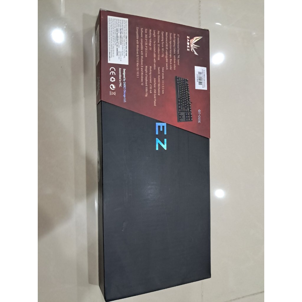 Bàn phím cơ Gaming Zadez GT021K, tích hợp Led RGB Rainbow