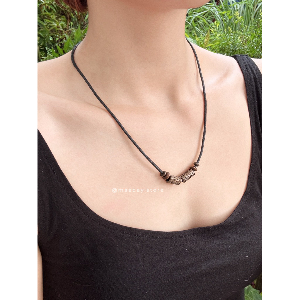 Vòng Mineko - vòng tay, vòng cổ/ dây charm chuyền khoanh trụ retro