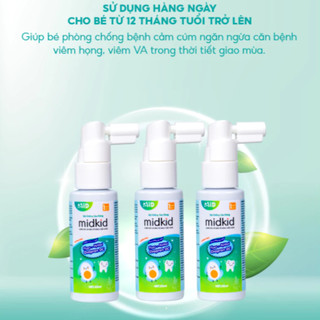 Xịt chống sâu răng Midkid – bảo vệ men răng & hỗ trợ vệ sinh miệng hàng ngày - hương nho 30ml