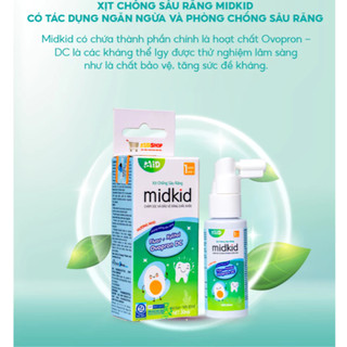 Xịt chống sâu răng Midkid – bảo vệ men răng & hỗ trợ vệ sinh miệng hàng ngày - hương nho 30ml