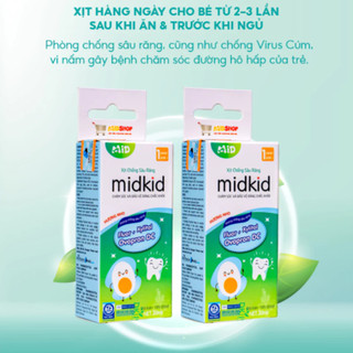 Xịt chống sâu răng Midkid – bảo vệ men răng & hỗ trợ vệ sinh miệng hàng ngày - hương nho 30ml