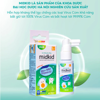 Xịt chống sâu răng Midkid – bảo vệ men răng & hỗ trợ vệ sinh miệng hàng ngày - hương nho 30ml